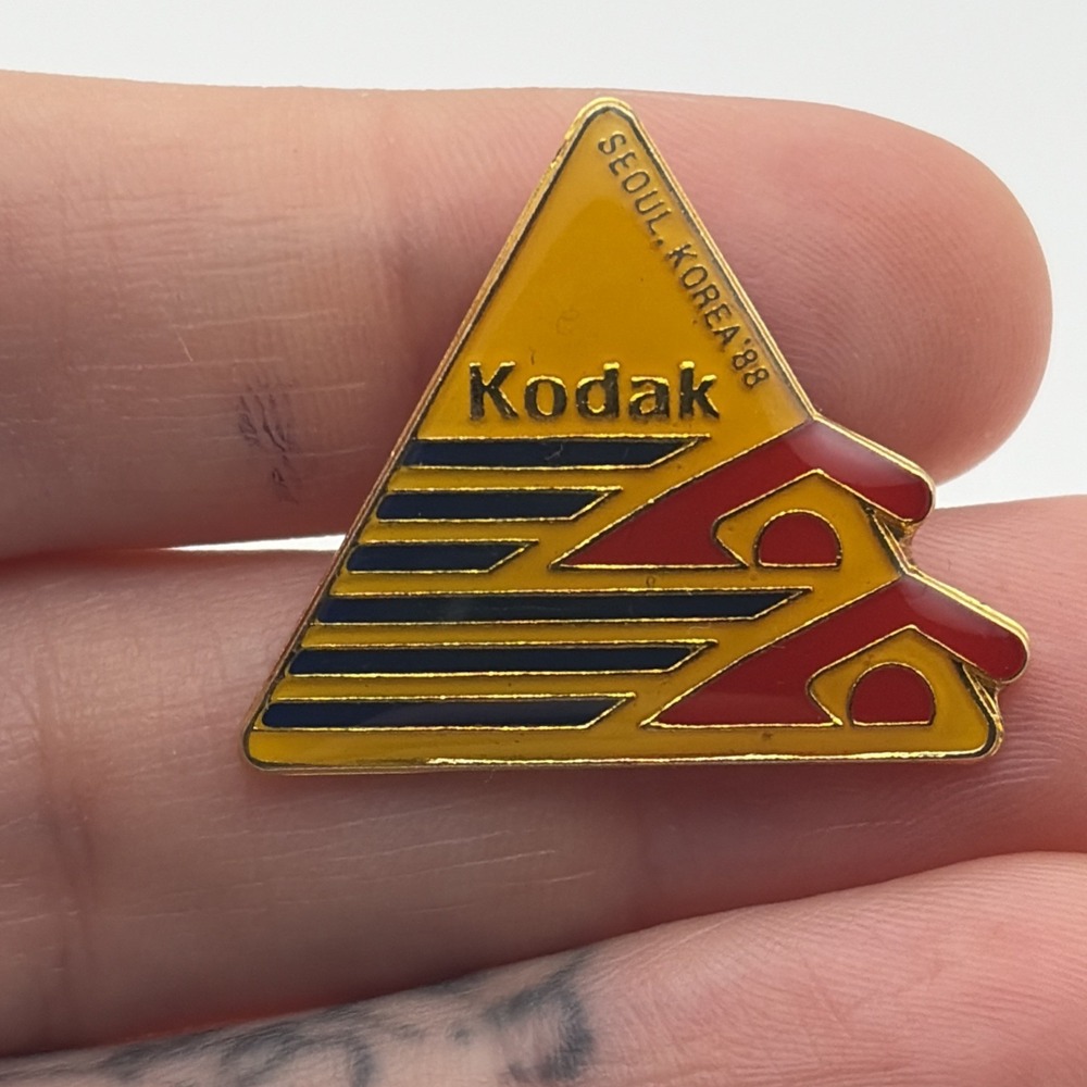 1988 Seoul Summer Olympics Kodak Cameras Swimming Event Lapel Hat Pin